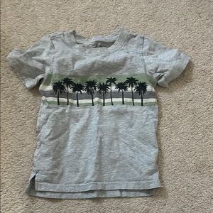 Gray Palm Tree Kids T-Shirt- Little Bipsy